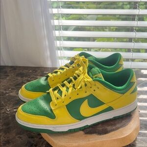 Yellow and Green Nike Dunks
